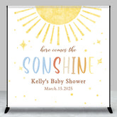 Lofaris Custom Here Comes The Sonshine Baby Shower Backdrop